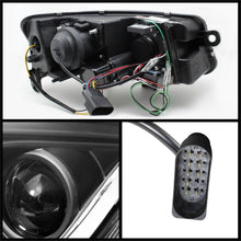Load image into Gallery viewer, Spyder Audi A6 05-07 Projector Headlights Halogen Light Tube DRL Blk PRO-YD-ADA605-LTDRL-BK
