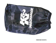 Load image into Gallery viewer, K&amp;N Round Straight - Black - 3.5in ID x 5in H - Precharger Air Filter Wrap Blue
