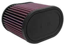 Load image into Gallery viewer, K&amp;N Universal Oval Clamp-On Air Filter 2-3/4in Flange 6-1/4in Length 4in Width 5in Height
