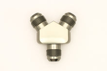 Load image into Gallery viewer, DeatschWerks 10AN Male Flare + 10AN Male Flare To 10AN Male Flare Y-Block Fitting
