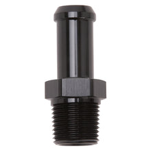 Load image into Gallery viewer, Edelbrock Hose End Straight 3/8In NPT to 1/2In Barb Black Anodize
