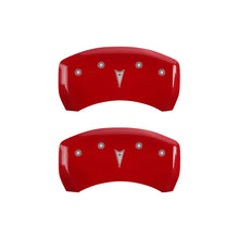 Load image into Gallery viewer, MGP 4 Caliper Covers Engraved Front Pontiac Rear Arrow Red Finish Silver Char 2007 Pontiac Solstice
