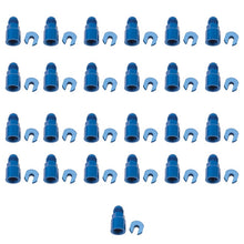 Load image into Gallery viewer, Russell Performance -6 AN Male to 3/8in SAE Quick-Disc Female EFI Adapter Fitting(Bulk Qty 25)-Blue
