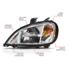 Load image into Gallery viewer, ANZO 1996-2013 Freightliner Columbia LED Crystal Headlights Chrome Housing w/ Clear Lens (Pair)

