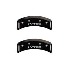 Load image into Gallery viewer, MGP 4 Caliper Covers Engraved Front &amp; Rear i-Vtec Black finish silver ch
