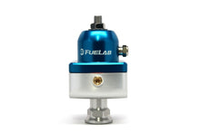 Load image into Gallery viewer, Fuelab 555 High Pressure Adjustable FPR Blocking 25-65 PSI (1) -8AN In (2) -8AN Out - Blue
