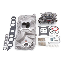 Load image into Gallery viewer, Edelbrock Manifold And Carb Kit Performer RPM Big Block Chevrolet Oval Port Natural Finish
