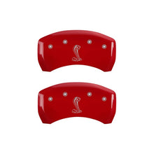 Load image into Gallery viewer, MGP Rear set 2 Caliper Covers Engraved Rear Snake Red finish silver ch
