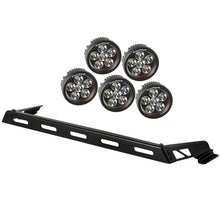 Load image into Gallery viewer, Rugged Ridge 07-18 Jeep Wrangler JK 5 Round LED Hood Light Bar Kit
