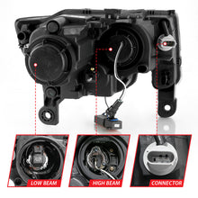 Load image into Gallery viewer, ANZO 2017-2018 Jeep Grand Cherokee Projector Headlights w/ Plank Style Switchback - Black w/ Amber
