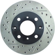 Load image into Gallery viewer, StopTech 96-00 Honda Civic DX/HX Coupe/90-00 Civic DX/LX Sedan Slotted &amp; Drilled Right Front Rotor
