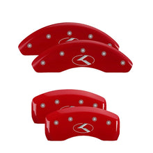 Load image into Gallery viewer, MGP 4 Caliper Covers Engraved Front &amp; Rear 2015 Honda Civic Red Finish Silver Characters
