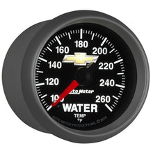 Load image into Gallery viewer, AutoMeter Gauge Water Temp 2-1/16in. 100-260 Deg. F Digital Stepper Motor Chevy Gold Bowtie
