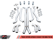 Load image into Gallery viewer, AWE Tuning 18-19 BMW M5 (F90) 4.4T AWD Cat-back Exhaust - Track Edition (Chrome Silver Tips)
