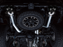 Load image into Gallery viewer, AWE Tuning 22-23 GMC Sierra 1500 AT4X 6.2L 0FG Catback Split Dual (Flat Bumper) - Diamond Black Tips
