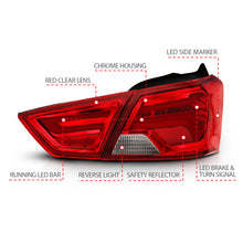Load image into Gallery viewer, ANZO 14-18 Chevrolet Impala LED Taillights Red/Clear
