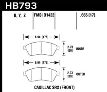 Load image into Gallery viewer, Hawk 10-16 Cadillac SRX LTS Street Front Brake Pads
