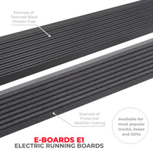 Load image into Gallery viewer, Go Rhino 08-16 Ford F-250/350 Super Duty Crew Cab 4dr E-BOARD E1 Elect. Running Board Kit - Tex. Blk
