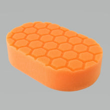 Load image into Gallery viewer, Chemical Guys Hex-Logic Medium Cutting Hand Applicator Pad - Orange - 3in x 6in x 1in
