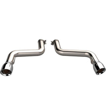 Load image into Gallery viewer, QTP 16-18 Chevrolet Camaro SS 6.2L 304SS Eliminator Muffler Delete Axle Back Exhaust w/4.5in Tips

