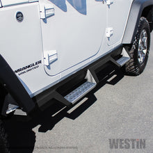 Load image into Gallery viewer, Westin 07-18 Jeep Wrangler JKU 4dr. HDX Stainless Drop Nerf Step Bars - Tex. Blk
