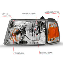 Load image into Gallery viewer, ANZO 2001-2011 Ford Ranger Crystal Headlight Chrome w/Corner Lights (OE Replacement)
