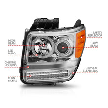 Load image into Gallery viewer, ANZO 2007-2012 Dodge Nitro Projector Headlights w/ Halo Chrome (CCFL) G2
