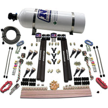 Load image into Gallery viewer, Nitrous Express SX2 Dual Stage /Gas/Rails 8 Nozzles Nitrous Kit (200-1200HP) w/15lb Bottle
