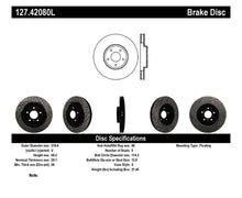 Load image into Gallery viewer, StopTech 06-07 350Z / 05-07 G35 exp Sport/ 06-07 G35X SportStop Slotted &amp; Drilled Front Left Rotor
