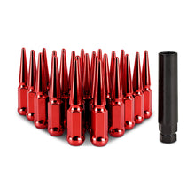 Load image into Gallery viewer, Mishimoto Mishimoto Steel Spiked Lug Nuts M12 x 1.5 24pc Set Red
