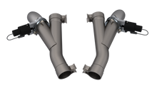 Load image into Gallery viewer, QTP 2018+ Jeep Grand Cherokee Trackhawk 2.75in 304SS Aggressor Cutout Dual Mid Pipes
