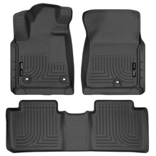Load image into Gallery viewer, Husky Liners 2014 Toyota Tundra Double Cab Pickup WeatherBeater Black Front &amp; 2nd Seat Floor Liners
