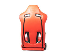 Load image into Gallery viewer, NRG Reclinable Sport Seats (Pair) The Arrow Red Vinyl w/ Pressed NRG Logo w/ Red Stitch

