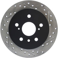 Load image into Gallery viewer, StopTech Sport Drilled &amp; Slotted Rotor - Rear Left
