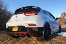 Load image into Gallery viewer, Rally Armor 19-22 Hyundai Veloster N Black UR Mud Flap w/ Performance Blue Logo
