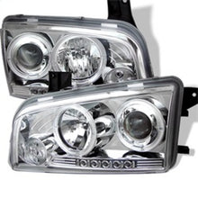 Load image into Gallery viewer, Spyder Dodge Charger 06-10 Projector Headlights Halogen Model- LED Halo LED Chrm PRO-YD-DCH05-LED-C
