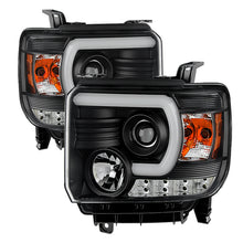 Load image into Gallery viewer, Spyder GMC Sierra 14-16 Projector Headlights Light Bar DRL Blk PRO-YD-GS14V2-LBDRL-BK
