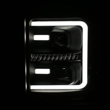 Load image into Gallery viewer, ANZO 2011-2016 Ford F250 Projector Headlights w/ Plank Style Switchback Black w/ Amber
