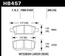 Load image into Gallery viewer, Hawk 07-09 Dodge Caliber R/T / 08-09 Caliber SXT / 08-09 Mitsubishi Lancer DE/ES/GTS HPS Street Rear
