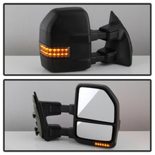 Load image into Gallery viewer, xTune 08-15 Ford Super Duty LED Telescoping Manual Mirrors - Smk (Pair) (MIR-FDSD08S-G4-MA-RSM-SET)
