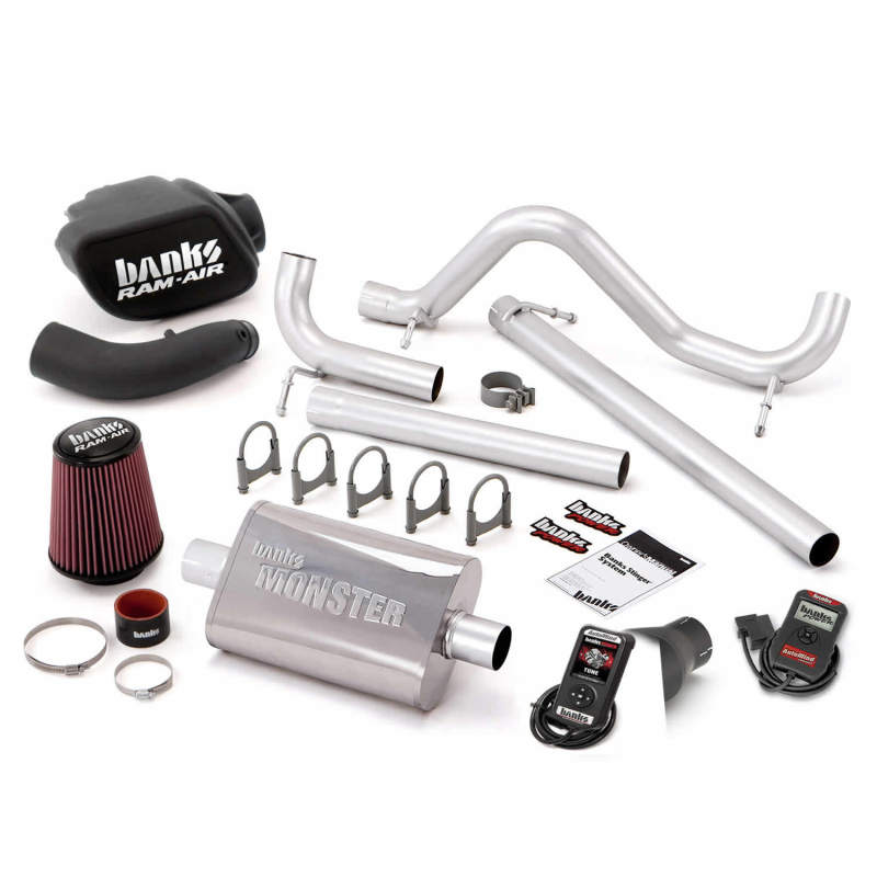 Banks Power 07-11 Jeep 3.8L Wrangler - 4dr Stinger Sys w/ AutoMind - SS Single Exhaust w/ Black Tip