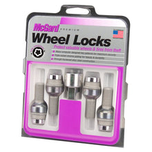 Load image into Gallery viewer, McGard Wheel Lock Bolt Set - 4pk. (Radius Seat) M14X1.5 / 17mm Hex / 28.2mm Shank Length - Chrome
