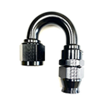 Load image into Gallery viewer, Fragola -8AN Real Street x 180 Degree Hose End Black For PTFE Hose
