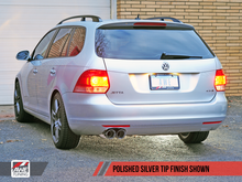 Load image into Gallery viewer, AWE Tuning Mk5 Jetta Mk6 Sportwagen 2.5L Touring Edition Exhaust - Diamond Black Tips
