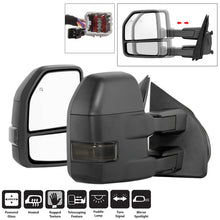 Load image into Gallery viewer, xTune 15-17 Ford F-150 Heated LED Telescoping Pwr Mirrors - Smk (Pair) (MIR-FF15015S-G4-PWH-SM-SET)
