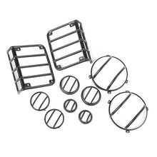 Load image into Gallery viewer, Rugged Ridge Euro Guard Kit 10-Piece Text.Black 07-18 Jeep Wrangler
