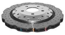 Load image into Gallery viewer, DBA 13-16 Audi RS5 (w/Scalloped edge Iron Discs) Rear 5000 Series Drilled Wavy Rotor w/Silver Hat
