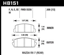 Load image into Gallery viewer, Hawk 1985 Mazda RX-7 1.1L GS Rear ER-1 Brake Pads
