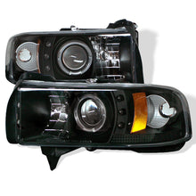 Load image into Gallery viewer, Spyder Dodge Ram 1500 94-01 94-02 Projector Headlights LED Halo LED Blk PRO-YD-DR94-HL-AM-BK
