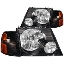 Load image into Gallery viewer, ANZO 2002-2005 Ford Explorer Crystal Headlights Black w/ Corner Lights 2pc
